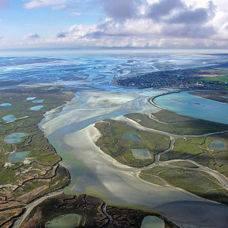 Vue aérienne de la Baie de Somme ©Somme Tourisme