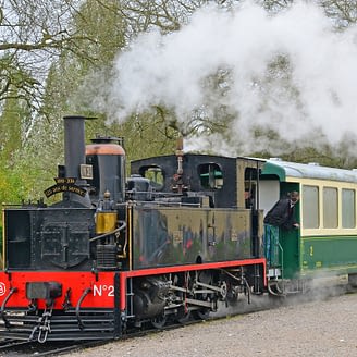 Domaine de Drancourt - Baie de Somme - Vieux train à vapeur - Le Crotoy