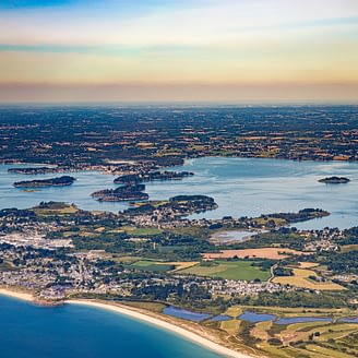 Le Moténo - Morbihan - Luchtfoto van de Golf van Morbihan en Quiberon