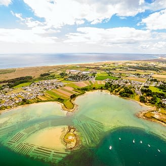 Camping Le Moténo - Luchtfoto van de Ria d’Etel