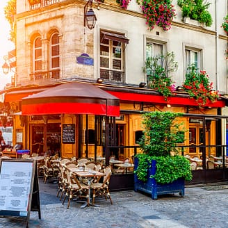 Terrassen von Cafés - Pariser Brasserie - Paris