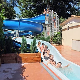 Toboggans aquatique - Piscine - Camping Country Park - Le Touquin