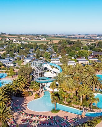Les Mouettes campsite - The water park - Aerial view of the water park