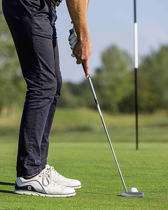 Nahaufnahme eines Golfers - Golfplatz Crécy-la-Chapelle - Domaine de Crecy