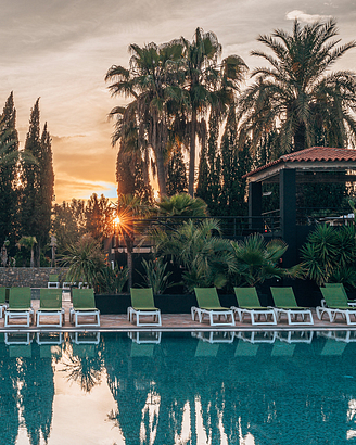 Sunset at the Aquatic Centre - Fréjus Ecolodge, l\'Etoile d\'Argens Campsite