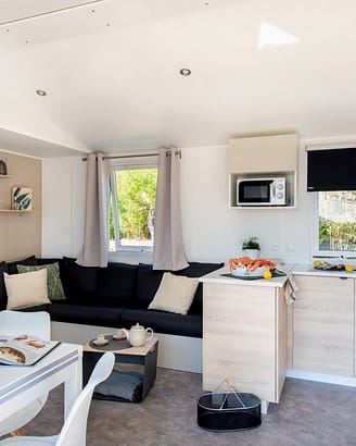 Mobil-home Castel Palace **** 4 personnes - 2 chambres - Séjour / Cuisine - Camping Country Park Le Touquin