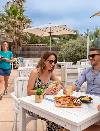Campingplatz Beauregard Plage - Bar - Aperitif mit Produkten aus der Region