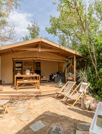 Camping Beauregard Plage - Domaine - Tente lodge Boh&egrave;me