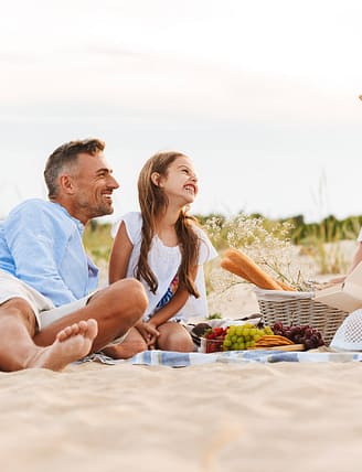 Camping Beauregard Plage - Picknicken op het strand