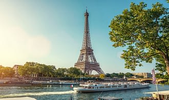 Destination Ile de France - View of the Seine and Eiffel Tower