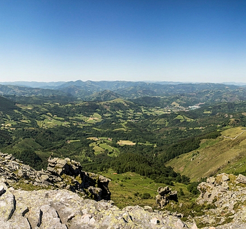 Camping Zelaia - panoramic view on the Rhune