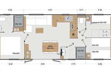 cottage premium 3 chambres - plan