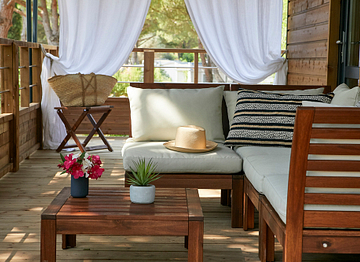 Veranda, Lodge Kabane on stilts - Ecolodge L\'Etoile d\'Argens Campsite in Fréjus
