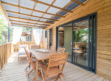 Terras, Lodge Kabane op palen - Camping Fréjus Ecolodge L\'Etoile d\'Argens