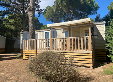 Veranda,-”Konfort Mobile-Home” Ecolodge L\'Etoile d\'Argens Campsite in Fréjus