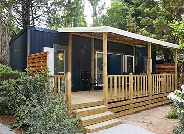 Außenbereich, Mobilheim „Kosy“- Campingplatz Fréjus Ecolodge L‘Etoile d\'Argens