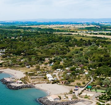 Camping Californie Plage - Aerial view of the beaches and the campsite