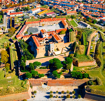 Vue aérienne de la ville de Perpignan en France