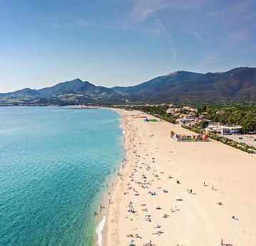 Strand van Argeles, luchtfoto ©Stéphane FERRER - ArgelesTourisme