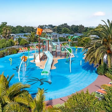 Les Mouettes campsite - Water park - Aerial view of the Aqua garden