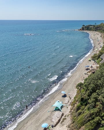 Domaine de Bagheera, Plage, vue aérienne