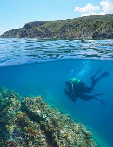 Le Brasilia campsite, activities, scuba diving