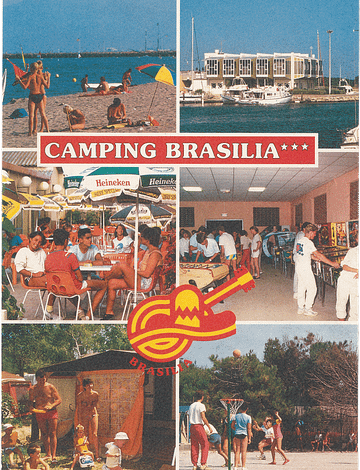 Camping Le Brasilia, geschiedenis, ansichtkaart uit de jaren 80