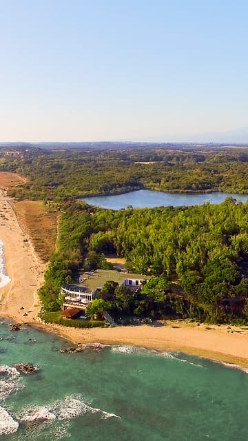 Domaine de Bagheera, Plage, vue aérienne