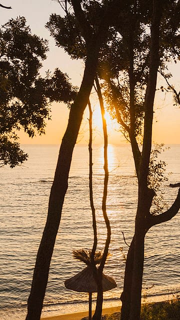 Domaine de Bagheera, Plage, couché de soleil