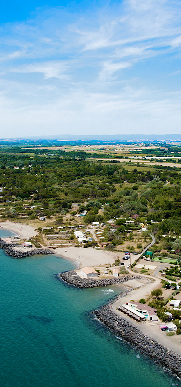 Camping Californie Plage - Aerial view of the beaches and the campsite
