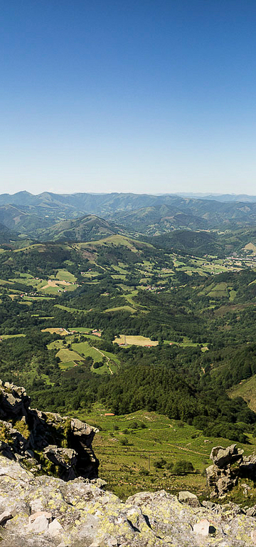 Camping Zelaia - panoramic view on the Rhune