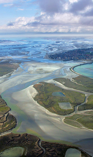 Vue aérienne de la baie de somme ©Somme Tourisme