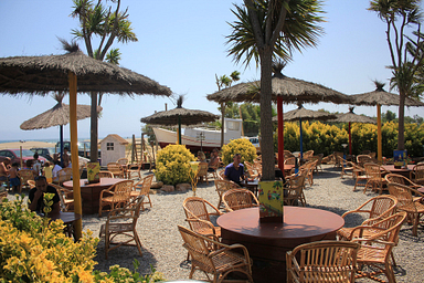 Camping Amfora - Bars et Restaurants - Terrasse du bar avec vue sur la mer