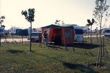 Camping Amfora - Historia del camping - Parcela en los años 1980