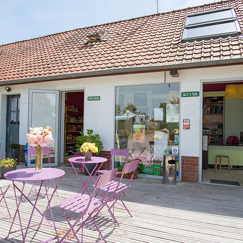 Camping Le Ridin bij Le Crotoy, ontvangstbalie, receptie
