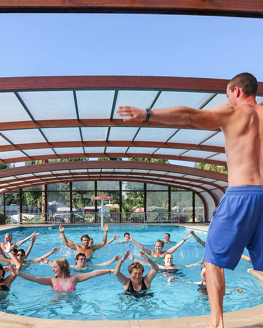 Camping Californie Plage - Waterpark - Aquarobics in het overdekte zwembad