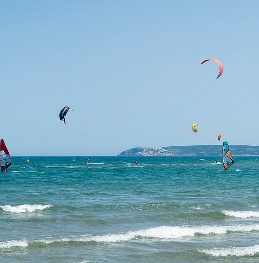 Amfora campsite - The beach - Kitesurfing and windsurfing courses