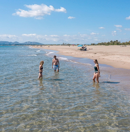 Camping Amfora - La plage - Grande plage de sable fin en accès direct depuis le camping