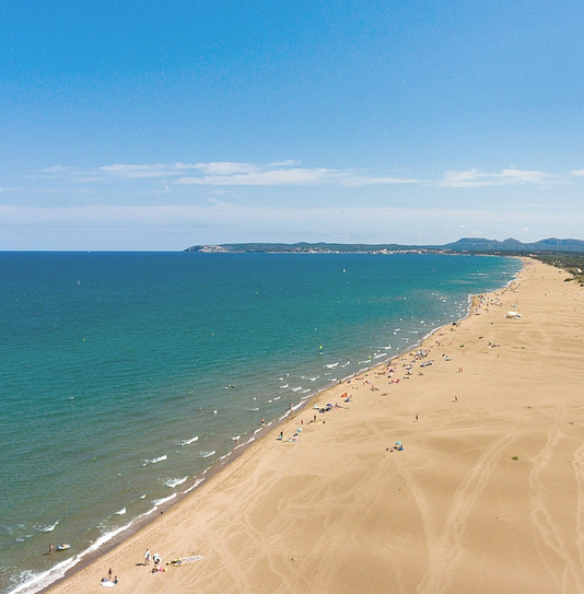 Camping Amfora - La playa - Vista aérea de la playa 