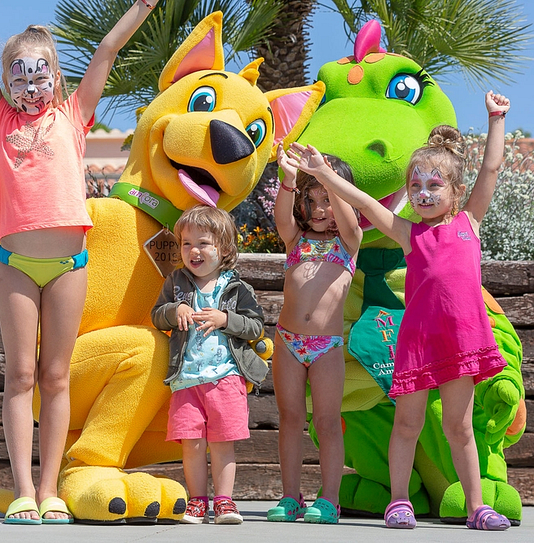 Amfora campsite - Everything for children - Children’s entertainment with the campsite mascots