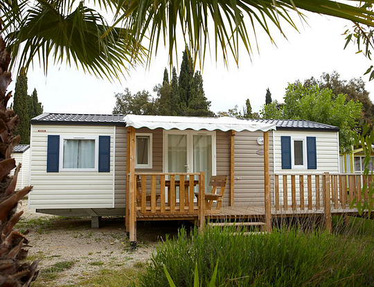 Camping Les 2 Etangs - Mobil home Standard 6p - Terraza