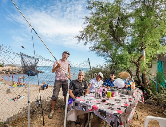 Camping Californie Plage - Hébergements - Emplacement vue mer - Emplacement les pieds dans l\'eau
