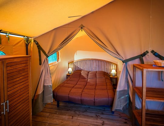 Camping Californie Plage - Hébergements - Lodge Walibou 5 personnes Confort - Chambre parentale