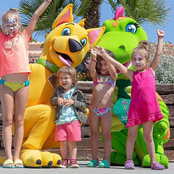 Amfora campsite - Everything for children - Children’s entertainment with the campsite mascots
