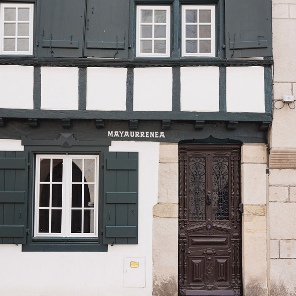 Camping Zelaia - House front of typical house in Basque country