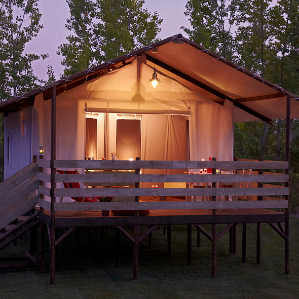 Campsite Les 2 Etangs - Cabane Lodge 4p - Terrace